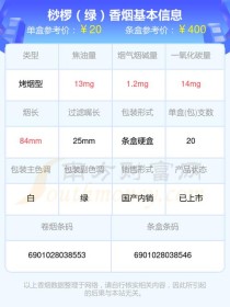 正品桫椤香烟价格表图大全